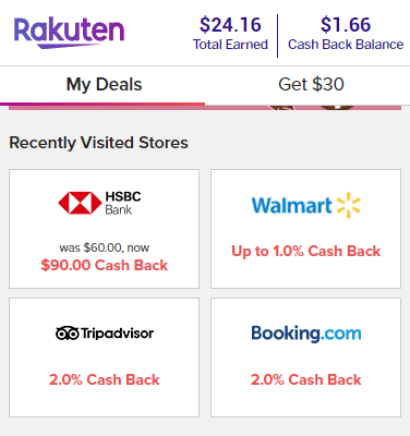 Rakuten Pays $90.00 Cash Back