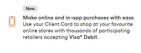 Tangerine Debit Visa Card