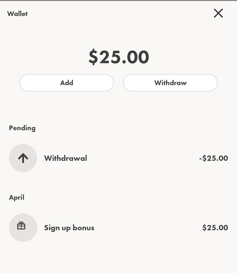 Wallet Withdrawal or Add Fund