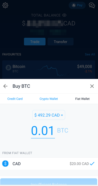 Buying through Crypto.com App