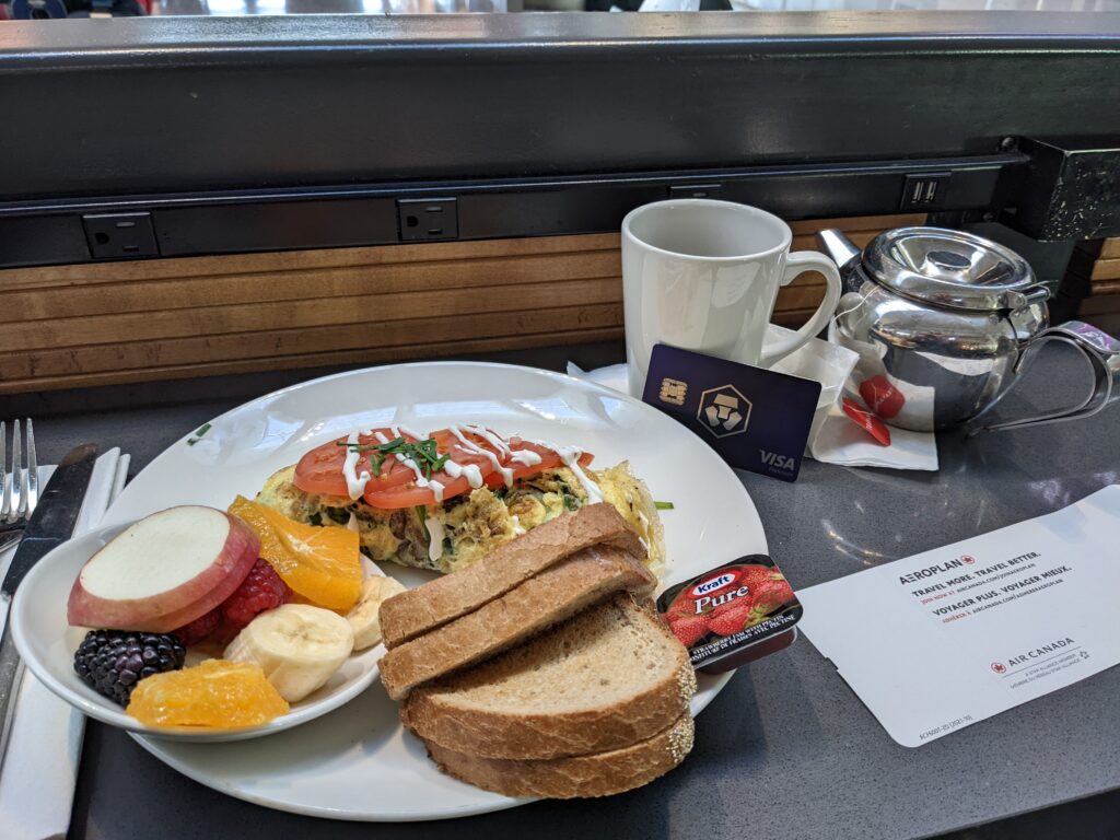 Breakfast in Lounge Restaurant Paid by Crypto.com Visa Card