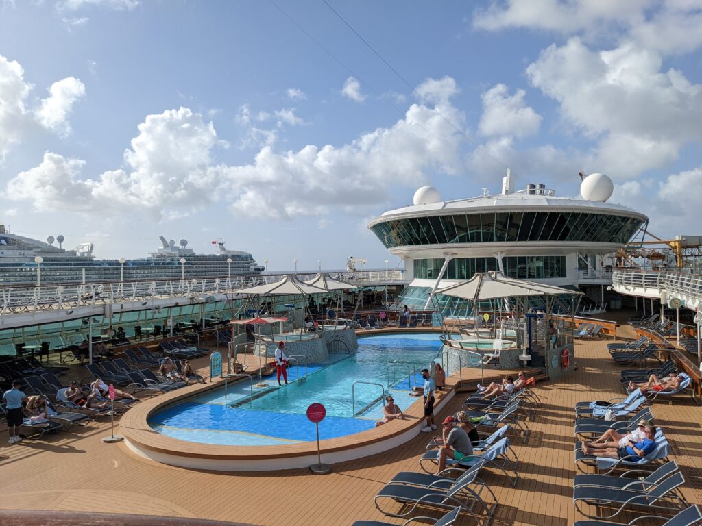 Grandeur of the Seas Pool Area on Royal Caribbean Cruise