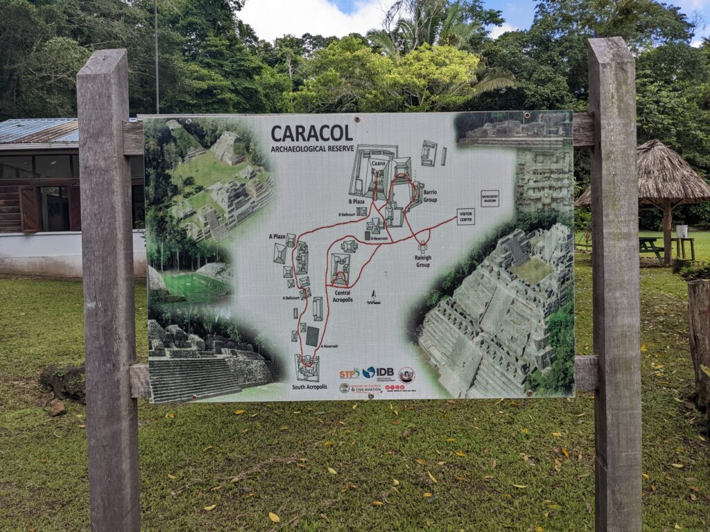 Caracol Ruin Map