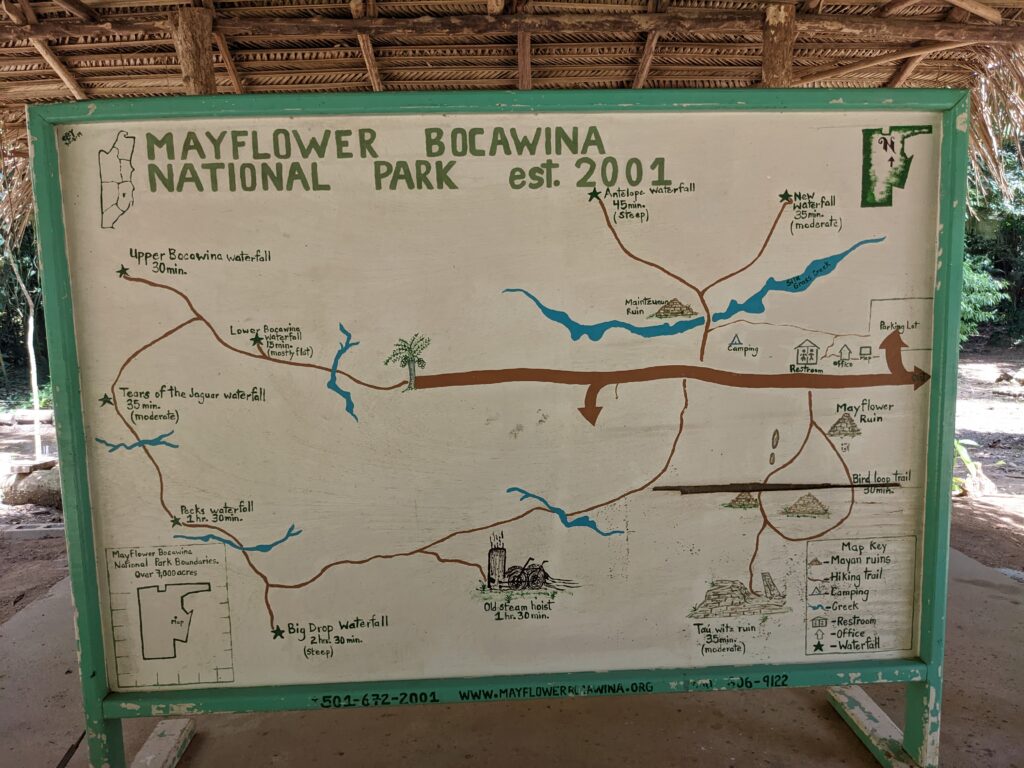 Mayflower Bocawina National Park Trail Map, Belize